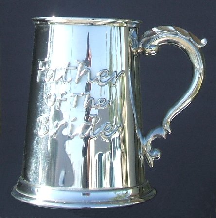 Father of the Bride Fine English Pewter Tankard